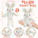 6 Pcs 10 Inch Large Golden Metallic Easter Eggs Jumbo Filled with 10 Inch Plush Bunny Toys Set for Filling Treats, Fillable Surprise Eggs Bulk, Basket Stuffers Fillers Classroom Prize