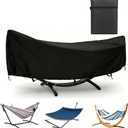 Hammock Cover Waterproof | Heavy Duty 420D Oxford Fabric, Windproof UV Resistant, All Season Protector, Fits Most Hammocks with Stand