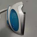 Sunbeam Travel Steam Iron, 1080 Watt, Dual Voltage 120/240, Compact Size, Portable, Non-Stick Soleplate, Soft Touch Handle, Horizontal or Vertical Use, Travel Bag, White and Teal