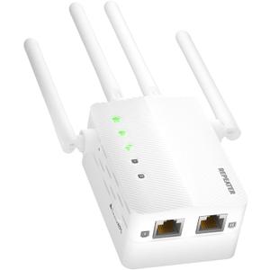 WiFi Extender & Repeater - Dual Band 2.4G/5.8G Wireless Signal Booster with Ethernet Port, Easy Setup for Home, Covers Whole House, Garage & Garden