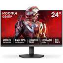 KOORUI 34" Gaming Monitor, 200Hz 1ms Fast IPS, FHD HDR400 Display, 90% DCI-P3 Color Gamut, Adaptive Sync, Ultra Slim Frame, VESA Mountable, HDMI 2.0, DP 1.4, G2411P