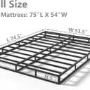 Qingzhou 5 Inch Box Spring Full Size Bed, Heavy Duty 3000 LBS Metal Bed Base with Easy Clean Fabric Cover Easy Assembly Mattress Foundation