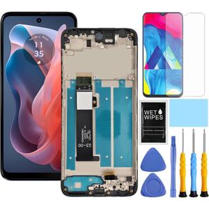 for Motorola G Play [2024 Version] Screen Replacement for Moto G Play Gen 3 Screen Replacement with Frame XT2271-5 XT2271 XT2413V LCD Display Digitizer Touch Screen Assembly 6.5 inch Black