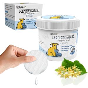 150Pcs Eyes Wipes for Dogs - Tear Stain Remover for Dogs - Dog Eye Cleaner, Eye Debris, Discharge, Mucus Secretions - Eye Wipes for Dogs & cat Eye Wipes (3.2 Extra Large)