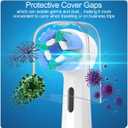 8 Pack Replacement Heads Compatible with Oral B iO Toothbrushes, Brush Heads for Oral-B iO 2/3/4/5/6/7/8/9/10/7G Series, with Covers, Black+White (Multi Colored)