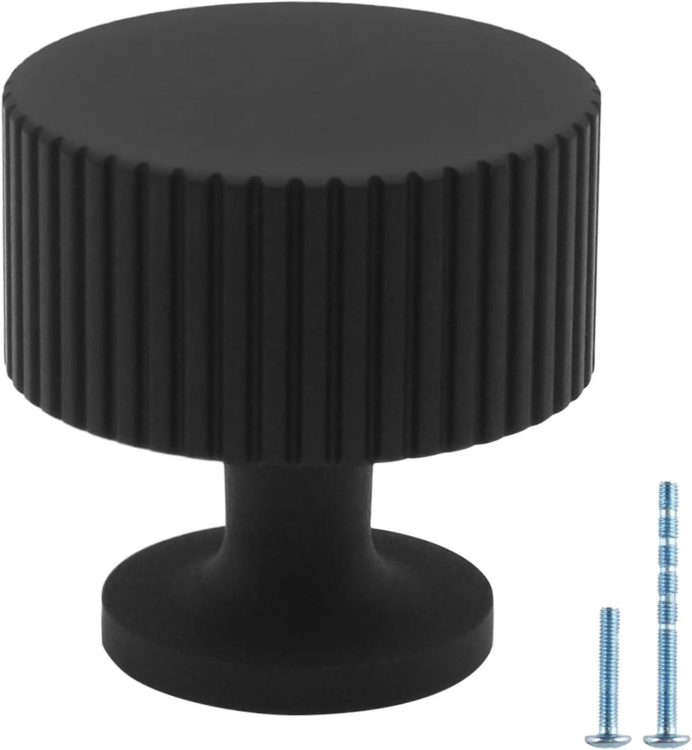 12 Pack Black Cabinet Knobs Dresser Knob, Matte Black Drawer knobs for Cabinets, Bathroom, Kitchen, Cupboard