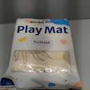 74x50 Playpen Mat Foam Thick, 1 inch Thicker & Waterproof Baby Play Mat for Kids Toddlers Infants Floor Crawling, 1" Cushioning Padded Large Playmat for Indoor Outdoor, Gift for Boys Girls, Boho (Beige Bamboo Leaf)