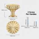 10 Pack Gold Cabinet Knobs for Kitchen Cabinets and Dresser DrawersZinc Alloy Brushed Brass Hardware Handles PullsVintage Cupboard Drawer Knob