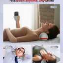 Heated Neck Stretcher with Red Light Therapy, Wireless Cervical Traction Device for TMJ Pain Relief and Shoulder Relaxer, Neck Traction Massager Pillow for Home/Office Used, Grey