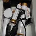 Blow Dryer Brush 5 in 1 Set,Negative Ion Air Curling Wrap Air Curler, Hot Air Styler Round Brush Blow Dryer Curling Iron Hair Styling Tools Gift for Dry,Volumize, Straight,Curl,100-120V (White)