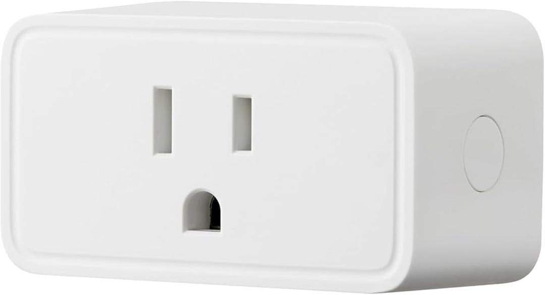 Amazon Basics Smart Plug with Timer Function, Voice Control, WiFi 2.4 GHz, APP Control, Schedule, Works with Alexa Only, No Hub Required, White (1 Pack)