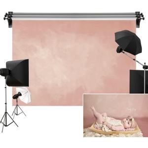 Kate 10x6.5ft/3m(W) x2m(H) Pink Photo Backdrops Photographers Retro Solid Light Pink Background Photography Props Studio Digital Printed Backdrop
