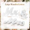 Canlierr Rustic Mr and Mrs Sign for Wedding Table, 31in Light up Large White Mr and Mrs Sign Wooden Letters, Miss Decoration for Anniversary Wedding & Engagement, Gifts for Anniversary Engagement