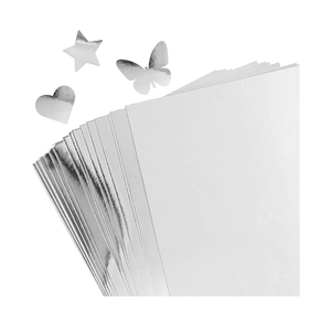 30 Sheets Metallic Silver Cardstock Paper - A4 Size (250gsm), Mirror Finish Silver Foil Board for Crafting, Invitations, and Decorations - Die Cut and Plotter Compatible