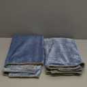 decorUhome Spring Chenille Soft Cozy Throw Pillow Covers 24x24 Set of 2, Modern Farmhouse Boho Velvet Decorative Euro Sham Pillow Cases with Stitched Edge for Couch Sofa Bed Home Decor, Blue