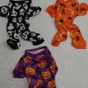3 Piece Halloween Skull Jumpsuit Bodysuit - Dog & Cat Apparel for Pet Puppy (M)