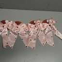 Glamorous Pastel Pink Satin Bow Hair Clip with Multi-Color Rhinestones, Pack of 4