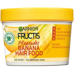 Garnier Fructis Nourishing Banana Hair Food, 3-in-1 Mask for Dry Hair, Nourishes and Gives Smoothness, 390 ml