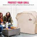 Grillman Grill Cover, BBQ Outdoor Grill Covers, Charcoal, Gas Grills, Waterproof, Rip-Proof, Weather-Resistant, Anti-UV, Barbecue Cover for Weber, Genesis, Charbroil, Nexgrill, etc (Tan, 58 Inch)