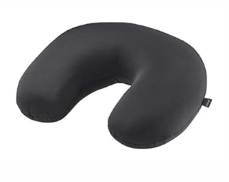 Lewis N. Clark Mood Neck Pillow, Microbead Pillows, Airplane Pillow and Cervical Neck Pillow for Kids + Adults, Travel Pillow with Neck Support, Charcoal