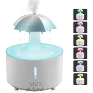 Missfly 300ml Cloud Shape Cool Mist Humidifier Diffuser, 360 Rotatable, Quiet Auto Safety Shutoff, Easy Refill Home Bedroom Office (White)