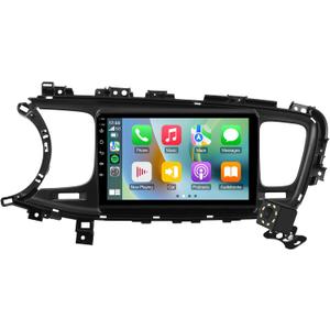 Linux Double Din Car Stereo for Kia Optima K5 2011-2015 with 9 Inch Touchscreen Radio Built-in Wireless Carplay/Android Auto/Bluetooth/FM/AUX-in/Steering Wheel Controls/Backup Camera