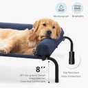 Cooling Elevated Dog Bed, Outdoor Raised Dog Beds, Medium Waterproof Dogs Cot W/Breathable Mesh, Pet Cot W/Portable Removable Bolster
