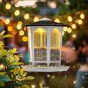 Solar Bird Feeders for Outdoors Hanging - Attract Wild Birds & Cardinals, Elegant Minimalist Design, Garden Dcor, Unique Gift (1 Pcs)