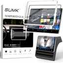 SUMK for Tesla Model Y Juniper & Model 3 Highland Screen Protector Accessories [9H & HD & Anti-Fingerprint] 15.4" Front & Back Screen Protector for New Model Y (2025 2026)/Model 3 Highland (2024-2026) - Glossy
