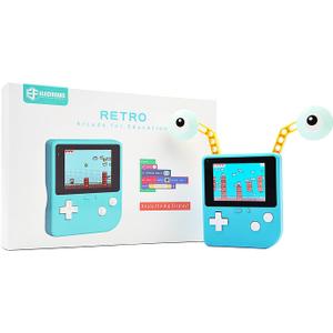 ELECFREAKS Retro Coding Arcade for Microsoft Makecode DIY Programmable Handheld Game Console Suitable for STEM Education, Game Programming Learning Machine Supports Block Programming and Python