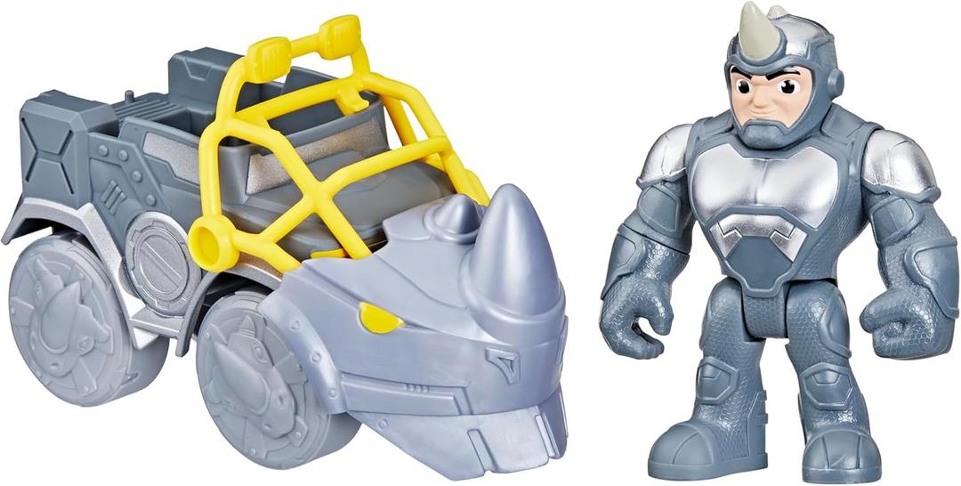 Spidey and his Amazing Friends Marvel Rhino Wrecker Toy Set with Action Figure and Vehicle, Preschool Super Hero Toys for Kids 3 and Up
