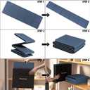 Readaeer Foldable Yoga Mat for Travel Folding Yoga Mat 6mm Thick with Carrying Bag, Non-Slip TPE Exercise Pilates Mat for 72" L x 24" W x 0.24 Inch