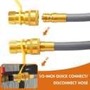 GasSaf 6 FT 1/2" ID Natural Gas Hose with Quick Connect Fitting, Natural Gas Conversion Kit for Gas Grill, Generator, Patio Heater and More - CSA Certified