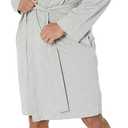 HUGO mens Outline Logo Cotton Blend Robe Robe, Size :XXL, Grey 