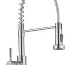 Cobbe Kitchen Faucets, Brushed Nickel Commercial Kitchen Faucet with Pull Down Sprayer, Stainless Steel Kitchen Sink Faucets for 1 or 3 Hole, Single Handle Faucet for Sink Farmhouse Rv