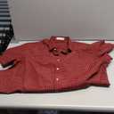 Manwan walk Mens Short Sleeve Plaid Casual Button Down Shirts Gingham Regular Fit Dress Shirts (XX-Large, Red/Black)