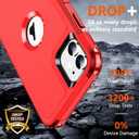 SPIDERCASE Shockproof for iPhone 11 Case,[10 FT Military Grade Drop Protection],with 2 pcs[Tempered Glass Screen Protector+Camera Lens Protector] Heavy Duty Full-Body Protective Phone Case,Red