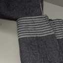 Quilts Queen Size Bedding Set, Soft Microfiber Quilts Set, Patchwork Striped Lightweight Bedspread with 1 Quilt and 2 Pillow Shams for All Season (Black and White, 96"x90")