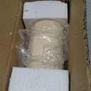 Travertine Stone Look Resin Tissue Box Cover Rectangular Decorative Tissue Holder Facial Paper Dispenser for Bathroom Living Room Bedroom Office Kitchen Hotel & Cafe(Cream) (1 Pack)