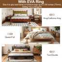 Bed Risers Heavy Duty, 4"H(Inner 3" H), 1" Raised Edge, Loading 2500 lbs, for King Queen Twin Full Bed Frame, 4 Pack Wooden Furniture Legs Risers for Couch Desk Table TV Cabinet, Retro Brown