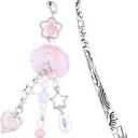 Berirexrion Cute Jellyfishs Metal Bookmark - Charm Pink Book Mark Unique Y2k Beads Aesthetic Page Marker Funny Gift for Reading Lovers Women Girls Booworms Accessories Birthday Student Teachers School