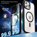 SUCGLES for iPhone 15 Pro Case with MagSafe [Ultra Strong Magnetic] [12FT Military Drop Protection] [Shockproof Bumper] Slim Thin Mag Safe Phone Cover 6.1" for Apple 15pro (Black)