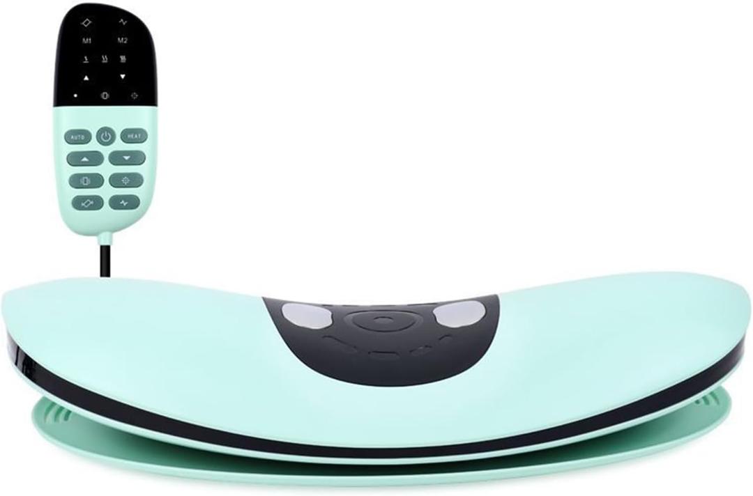 Multifunctional Electric Waist Massager,Lumbar Relaxer,Lower Back Stretcher,26° Oscillating,Heating,Vibrating and Stretching for Waist Back Pain