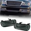 G-PLUS Front Bumper Fog Lights Lamps Compatible with 2004 2005 2006 Ford F150 Lincoln Mark LT Pickup Truck Driver and Passenger Side Smoke Lens Driving Fog Lamp Accessories