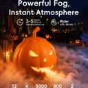 HOPOCO Halloween Pumpkin Fog Machine with 12 LED Colors & 4 Light Modes, 11.8" x11"