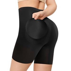 Nebility Butt Lifting Shapewear with Butt Pads - High Waisted Padded Underwear for Women Hip Enhancer Shapewear Short Booty Lifter Black, M
