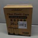 Charmount 100 Sets- 20 oz Clear Plastic Cups with Lids and Straws, Disposable To Go Cups for Cold Drinks, Coffee Bar Accessories, Iced Coffee, Smoothies | with Lids and Straws, Disposable, To Go Cups, for Cold Drinks, Iced Coffee, Milkshakes