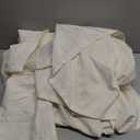 Lightweight Pleated Soft Machine Washable Bed Skirt, King Size, Off White, Solid