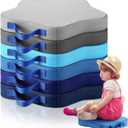 Barydat 6 Pcs 15 Inch Kids Star Floor Cushion 2 Inch Thick Star Daycare Foam Cushion W/Handle Soft Flexible Seating for Classroom Home School(Fresh Color)
