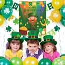 6 x St. Patrick's Day Pin the Shamrock Game for Kids - Reusable Leprechaun Party Activity with Lucky Shamrock Favor Supplies for Boys & Girls